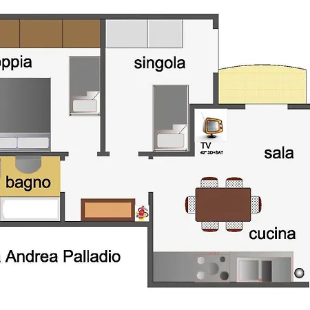 Casa Andrea Palladio - 72-square-meter - Parking Monticello Conte Otto